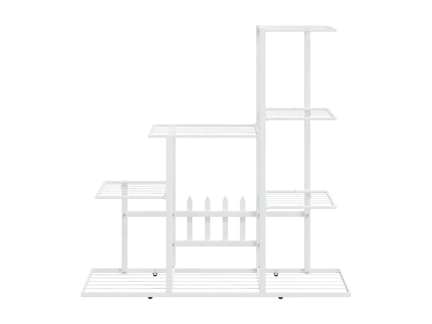 Support pour plantes 94,5x25x88 cm Blanc Métal