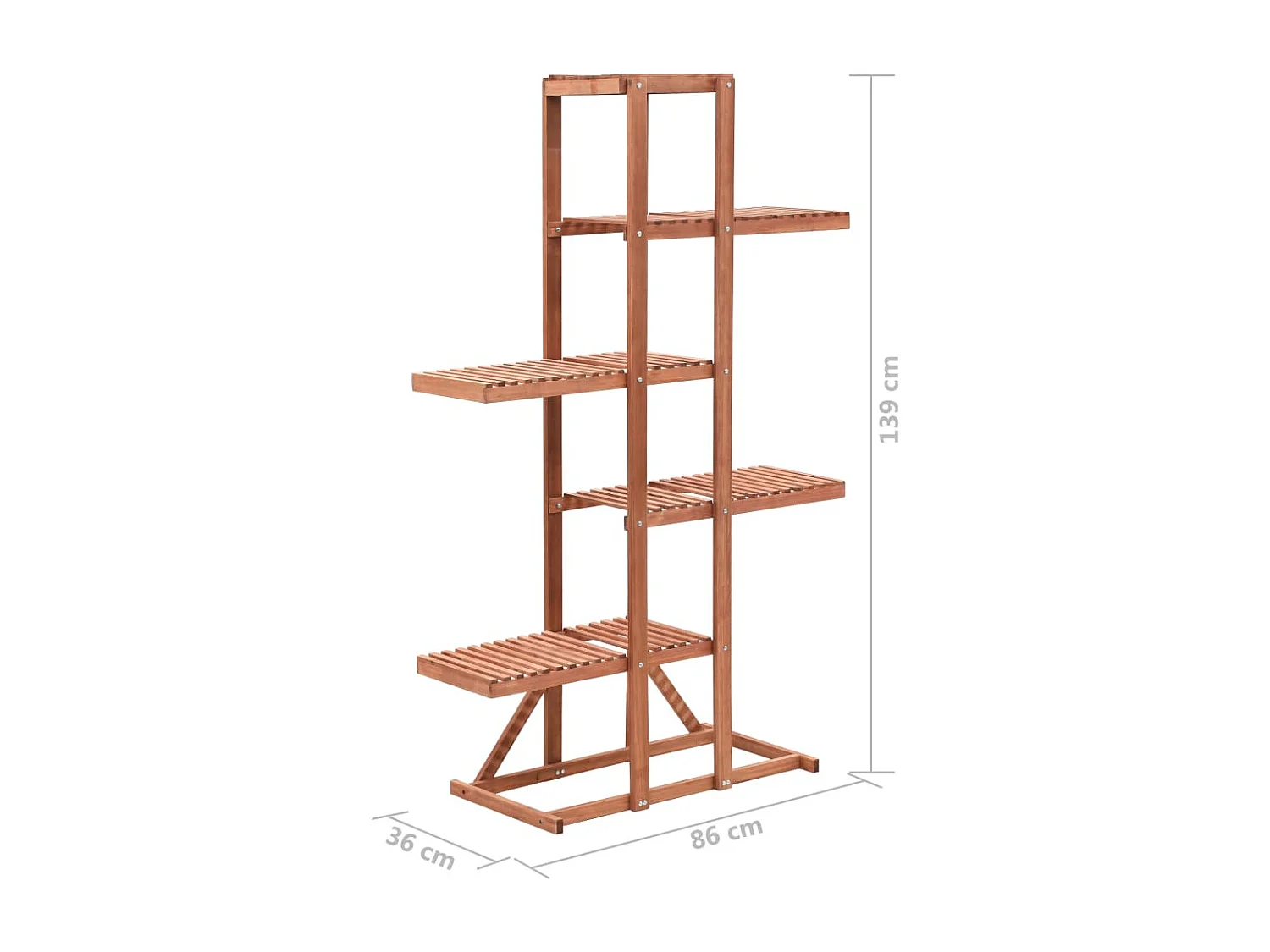 Soporte para plantas de madera de cedro 86 x 36 x 139 cm