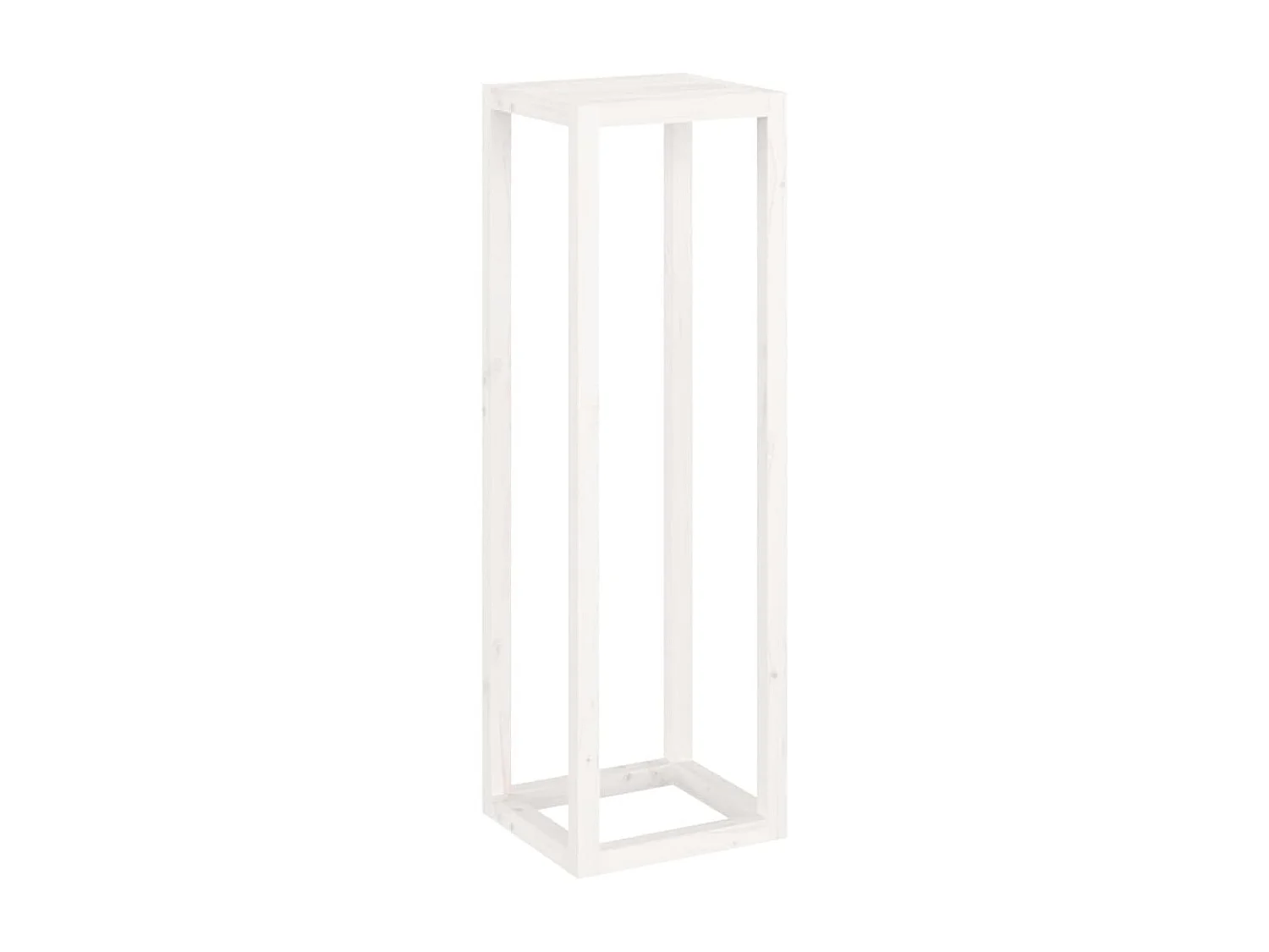 Ensemble de supports pour plantes 3pcs Blanc Bois de pin massif