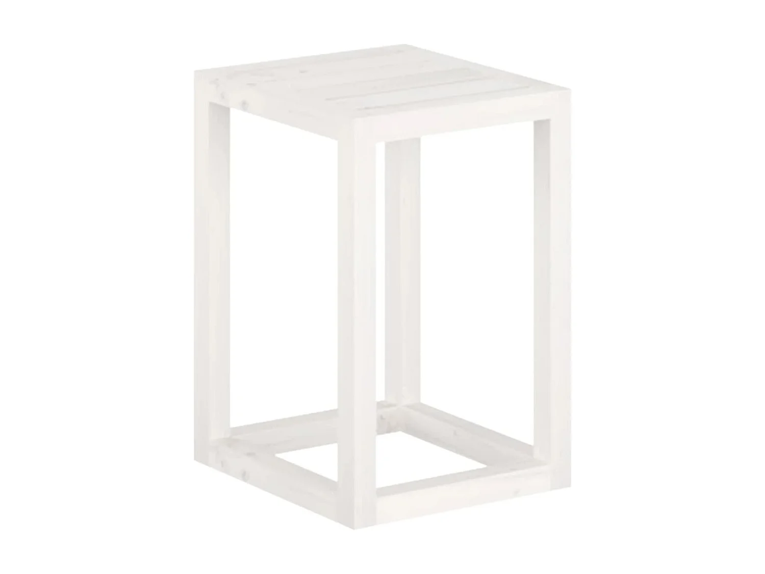 Ensemble de supports pour plantes 3pcs Blanc Bois de pin massif