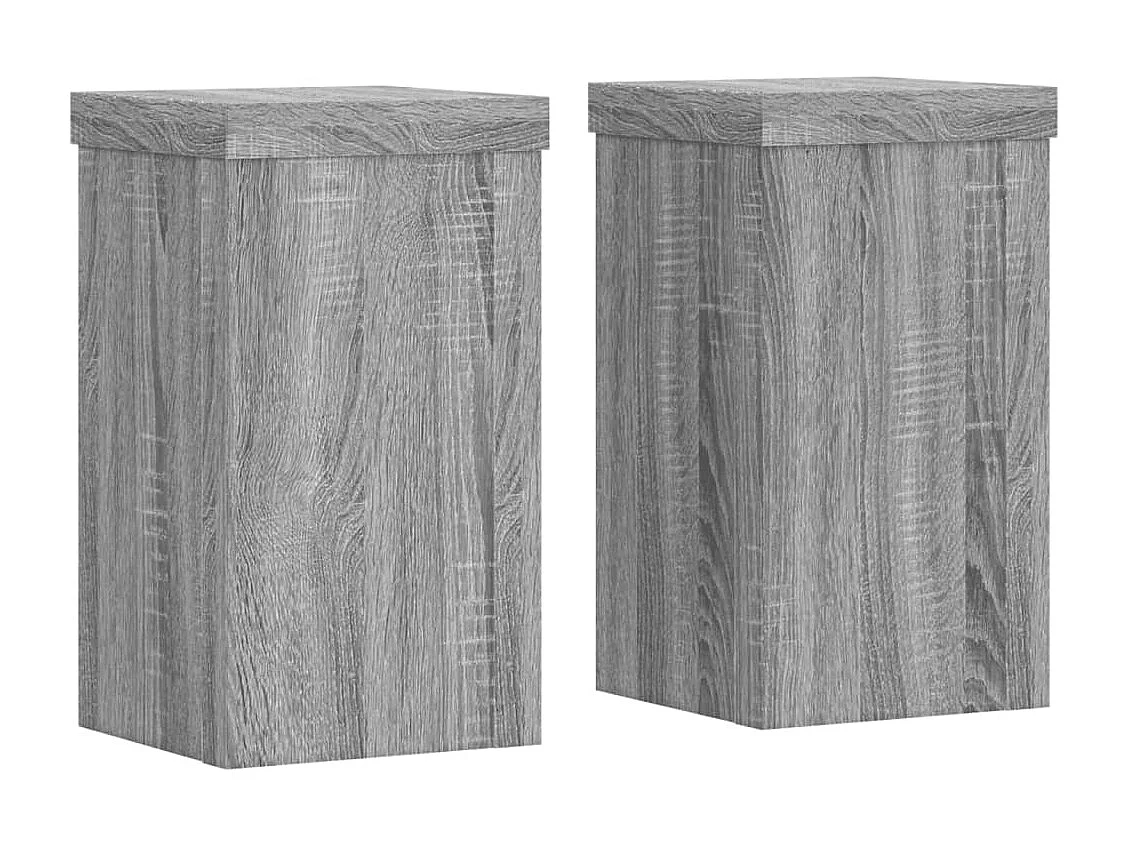 Supports pour plantes 2 pcs sonoma gris bois d'ingénierie