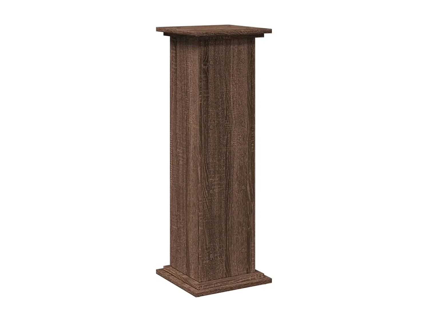 Piédestal avec rangement chêne marron bois d'ingénierie