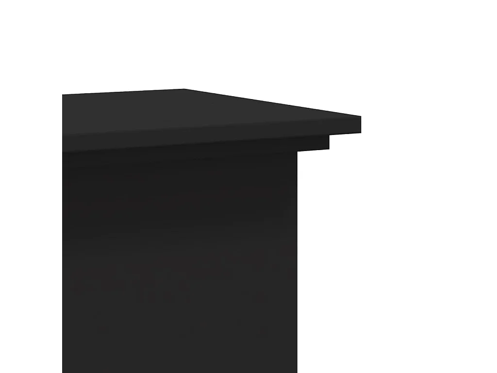 Supporto per piante nero 33x33x80 cm in legno ingegnerizzato