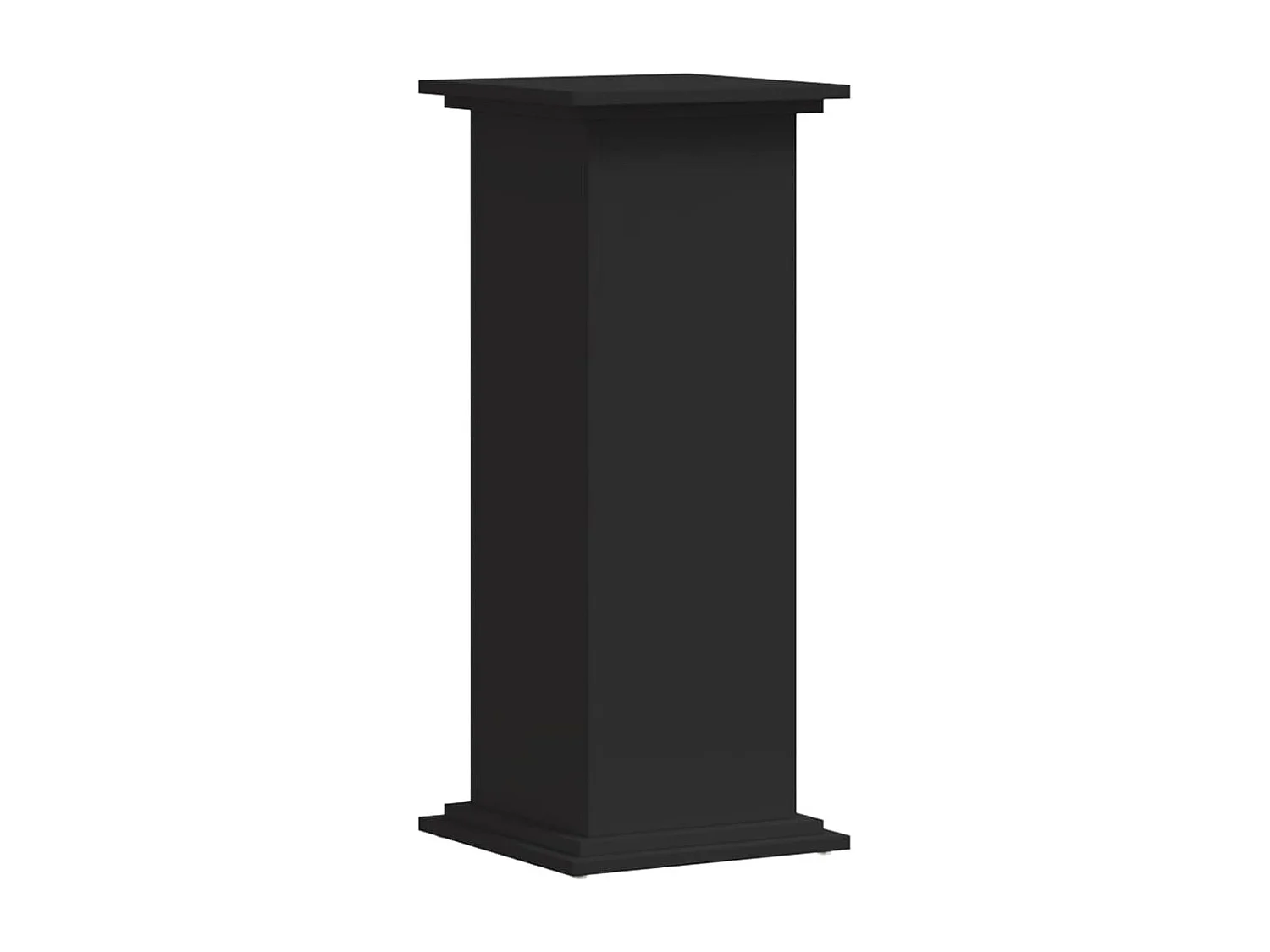 Zwarte plantenstandaard 33x33x80 cm bewerkt hout