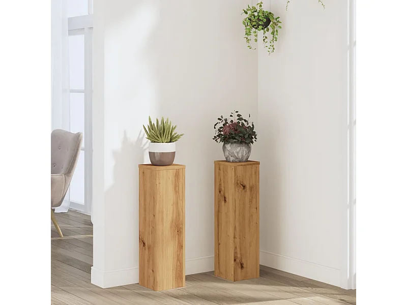 Plantenstandaards 2 stuks Eiken Craft Engineered Wood