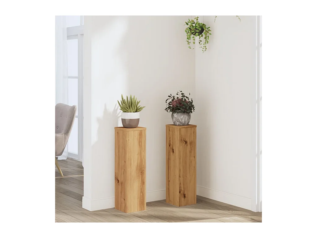 Plantenstandaards 2 stuks Eiken Craft Engineered Wood