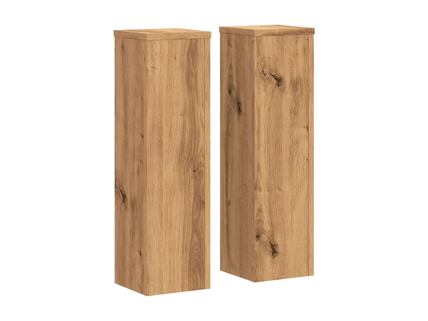 Soportes para plantas 2 piezas de madera de ingeniería de roble artesanal