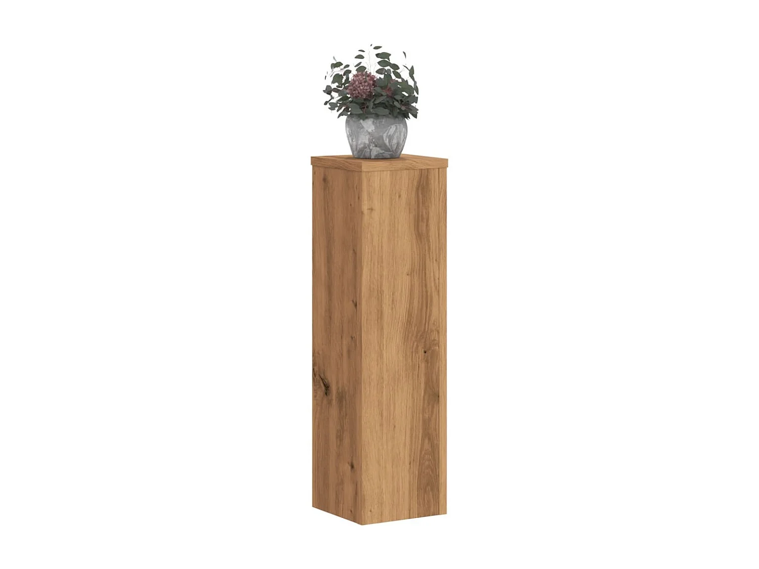 Soportes para plantas 2 piezas de madera de ingeniería de roble artesanal
