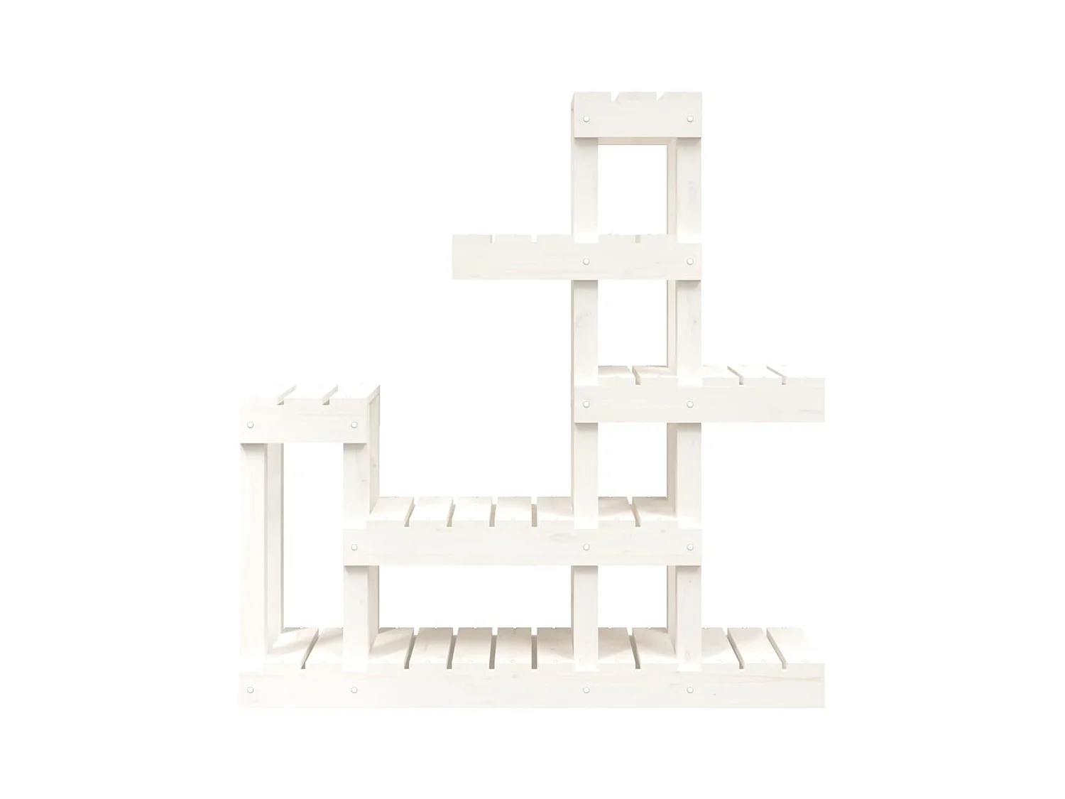 Support à plantes Blanc 92x25x97 cm Bois massif de pin