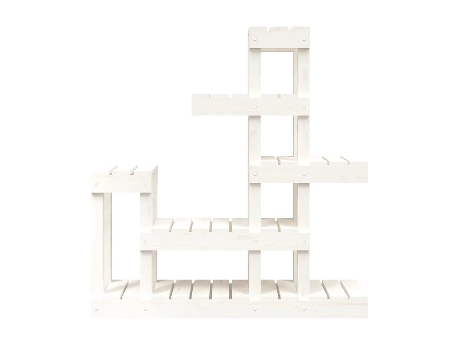 Support à plantes Blanc 92x25x97 cm Bois massif de pin