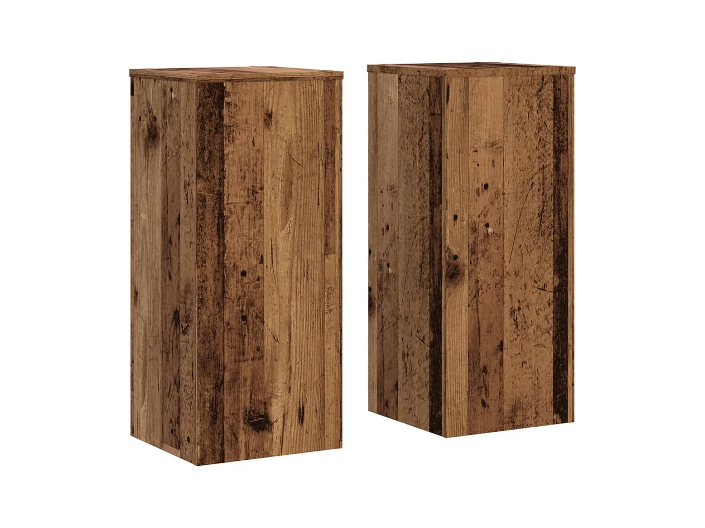 Plantenstandaards 2 stuks oud hout bewerkt hout