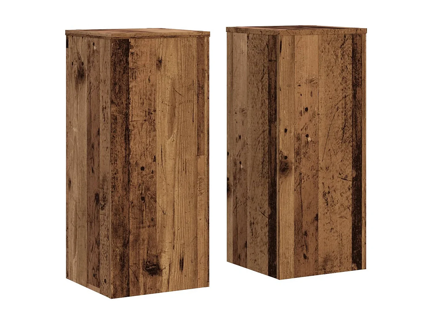 Supports pour plantes 2 pcs vieux bois bois d'ingénierie