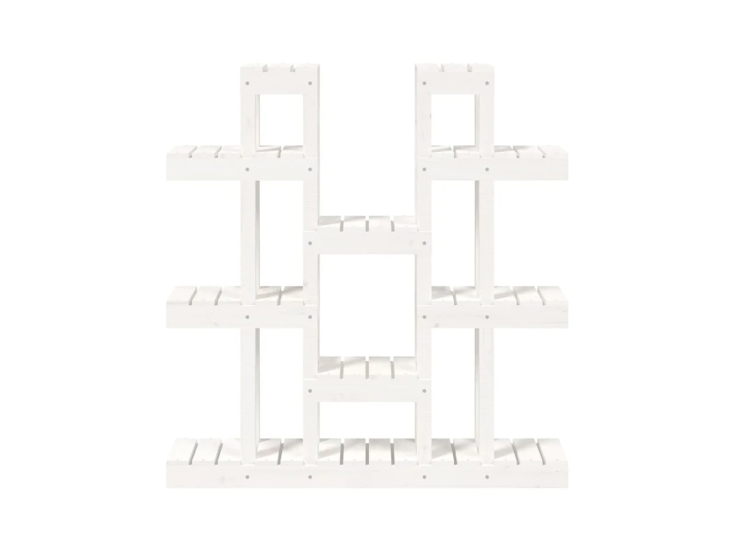 Soporte para plantas Blanco 104,5x25x109,5 cm Madera maciza de pino