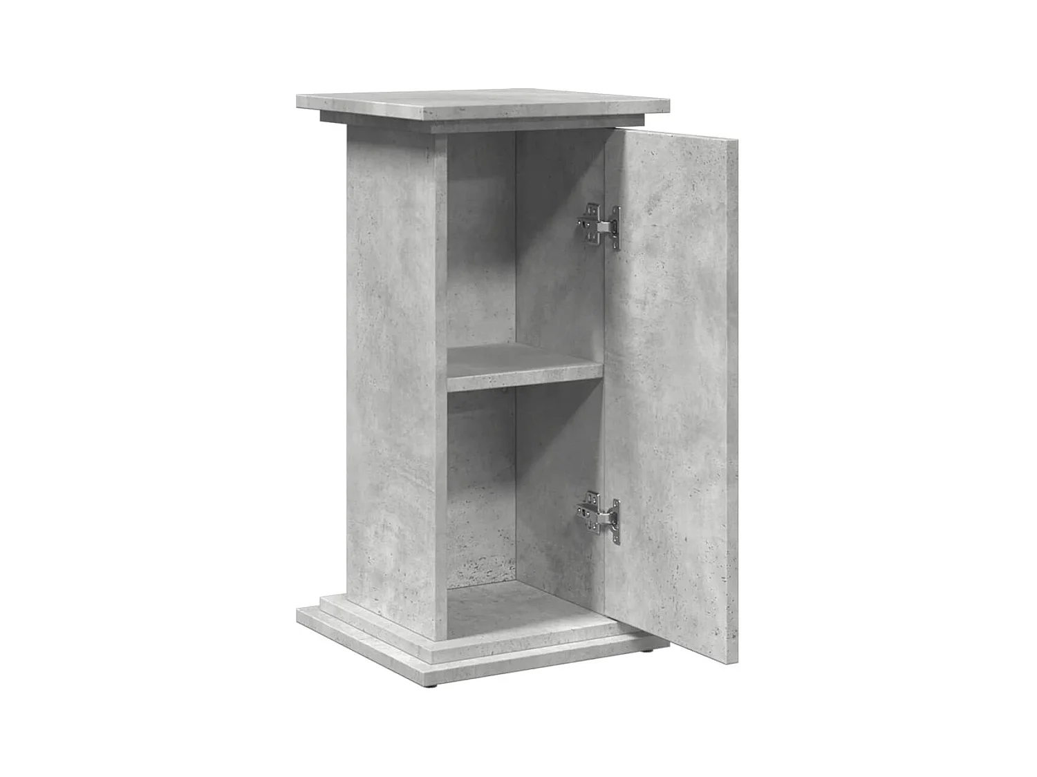 Sokkel met opbergruimte betongrijs 31x30x60 cm bewerkt hout