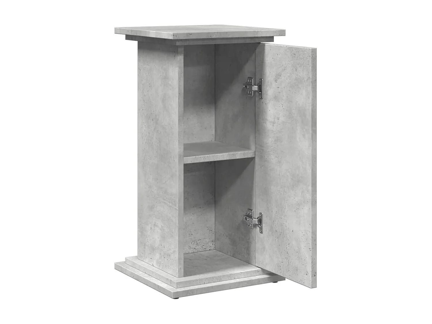 Piédestal avec rangement gris béton 31x30x60 cm bois ingénierie