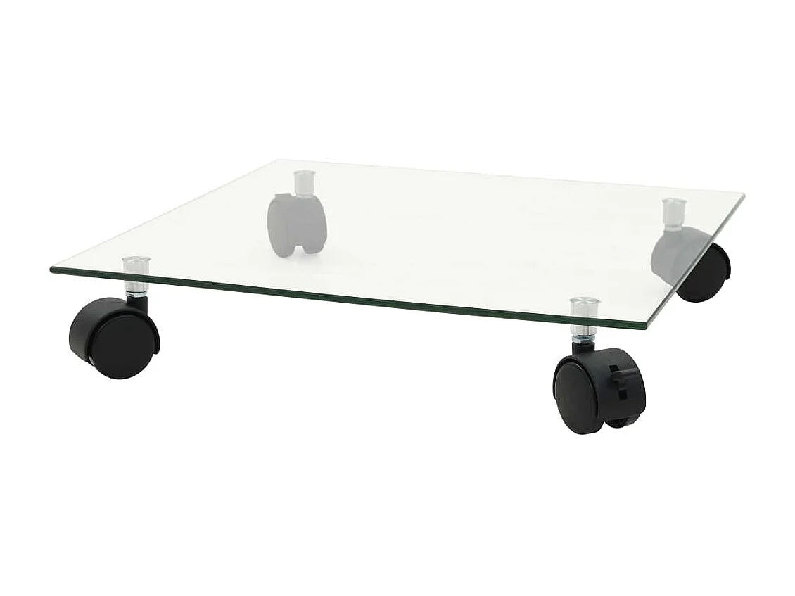 Supports roulants à plantes 4 pcs 35x35 cm Carré Verre trempé