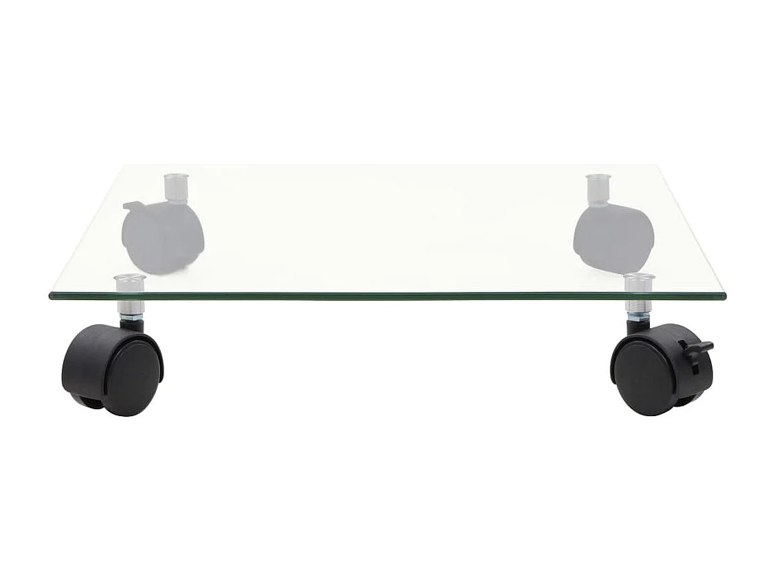 Supports roulants à plantes 4 pcs 35x35 cm Carré Verre trempé