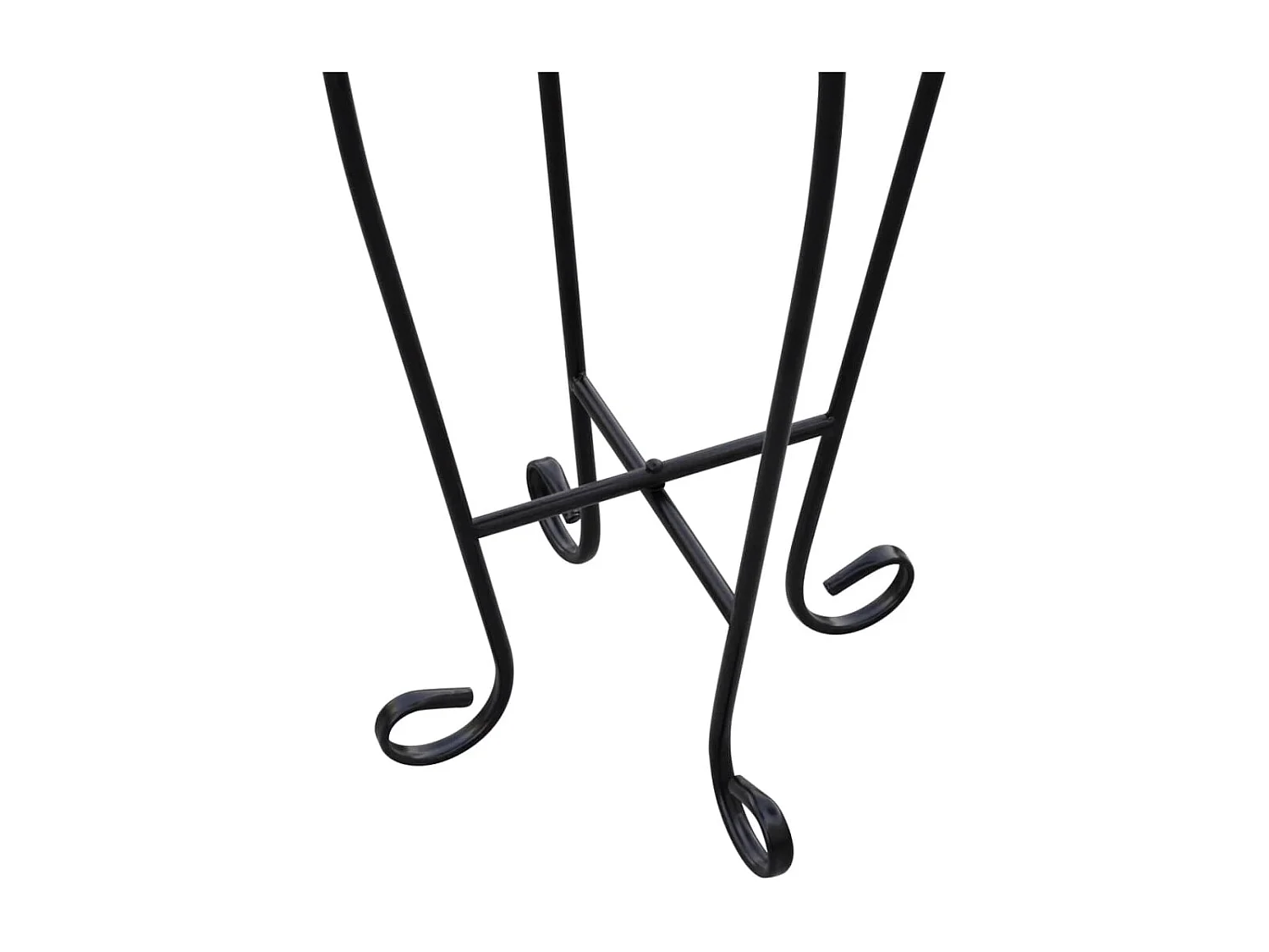 Mesa auxiliar de mosaico en blanco y negro