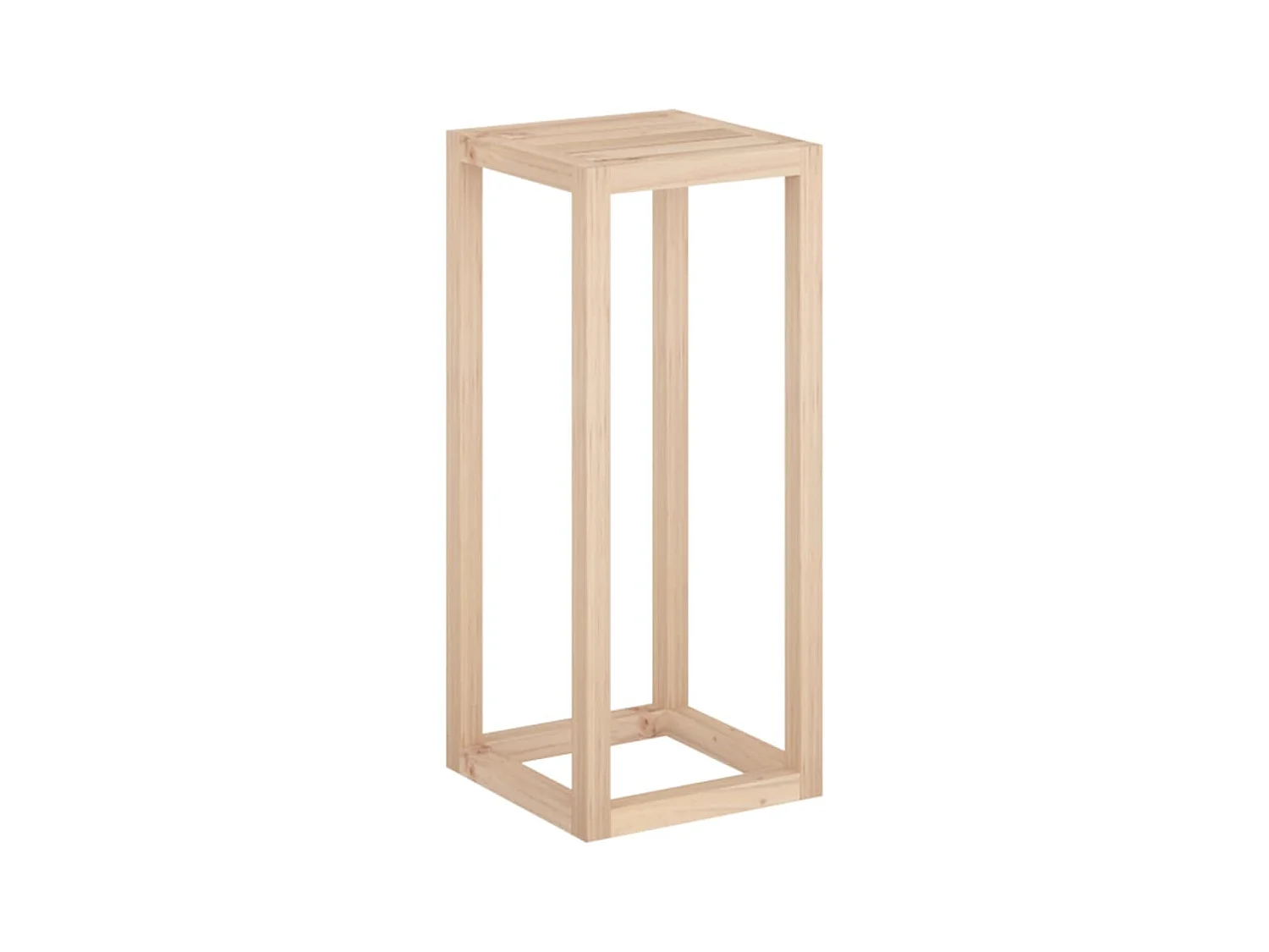 Set di 3 portavasi in legno massello di pino