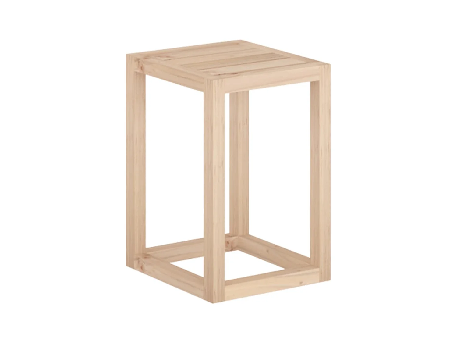 Set di 3 portavasi in legno massello di pino