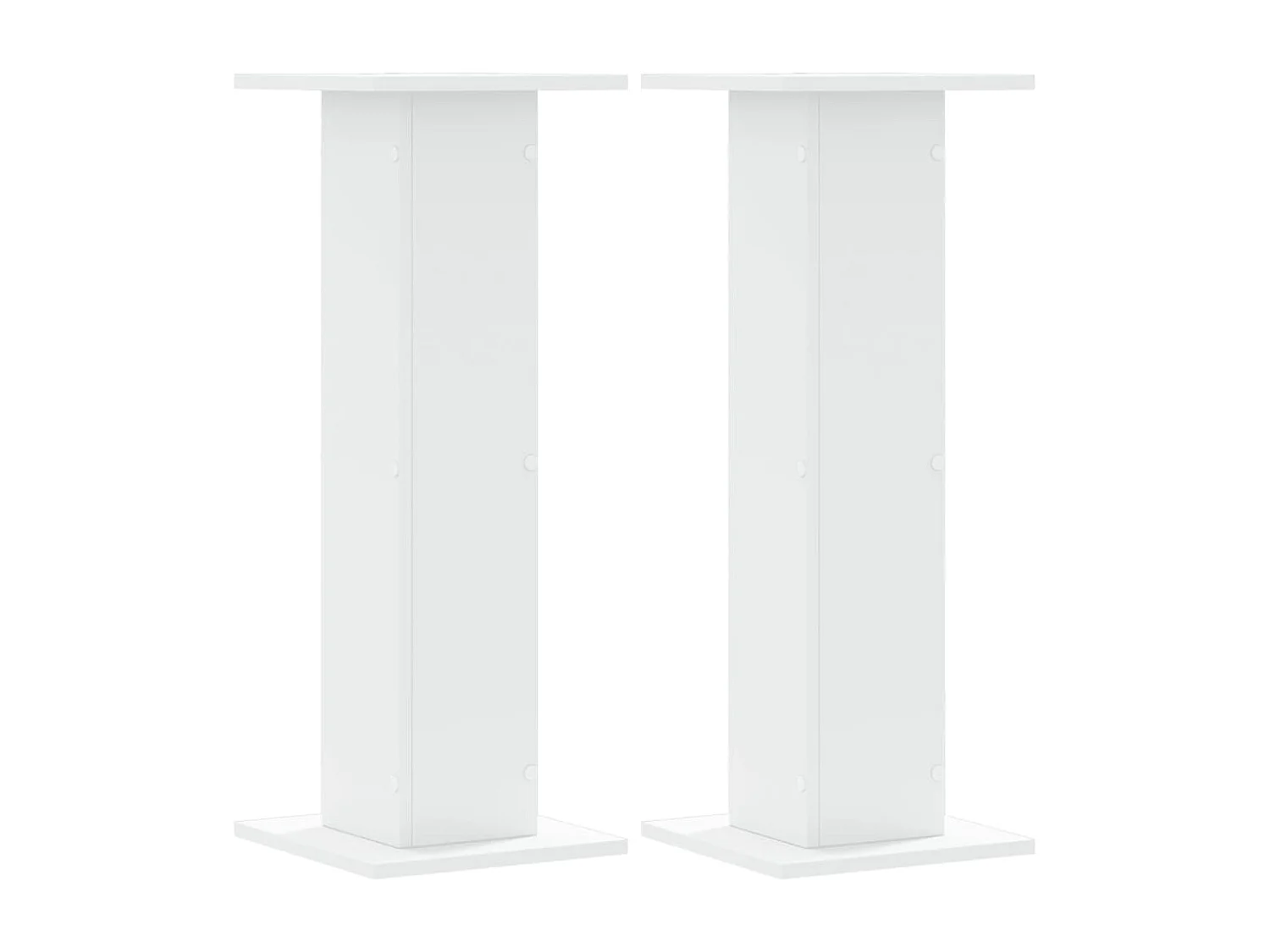 Plantenstandaards 2 stuks wit 30x30x80 cm bewerkt hout