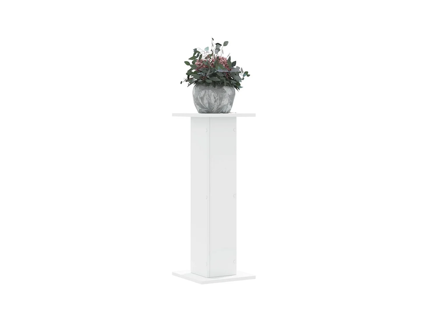 Supports pour plantes 2 pcs blanc 30x30x80 cm bois d'ingénierie