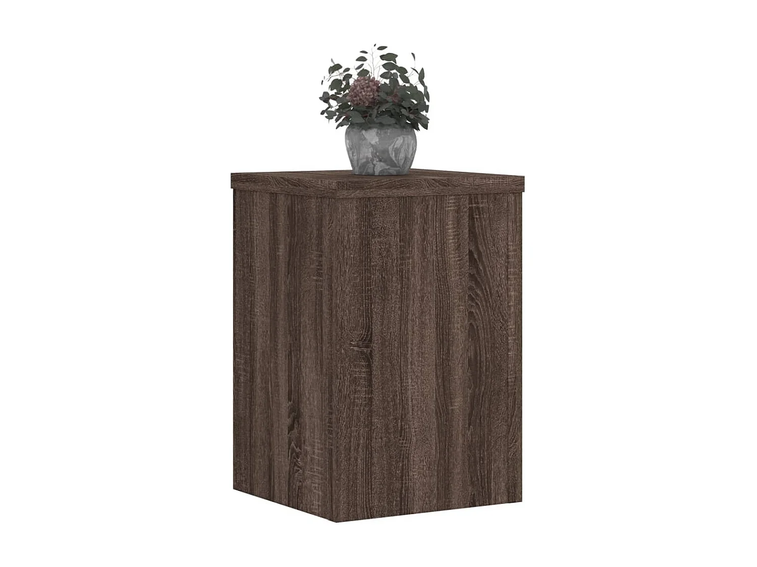 Supports pour plantes 2 pcs chêne marron bois d'ingénierie