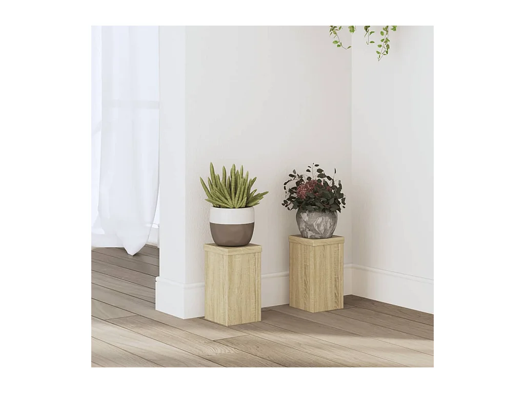 Plantenstandaards 2 stuks Sonoma eiken bewerkt hout
