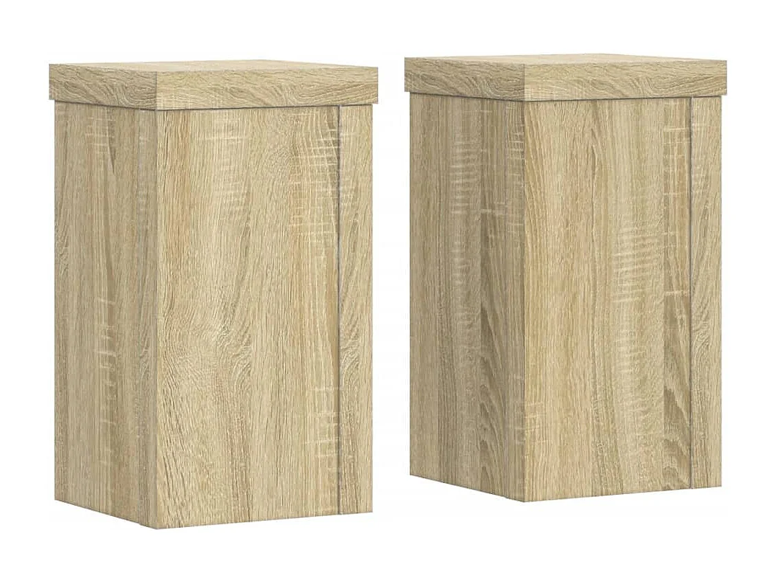 Supports pour plantes 2 pcs chêne sonoma bois d'ingénierie