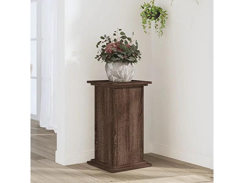 Support pour plantes chêne marron 33x33x60 cm bois d'ingénierie