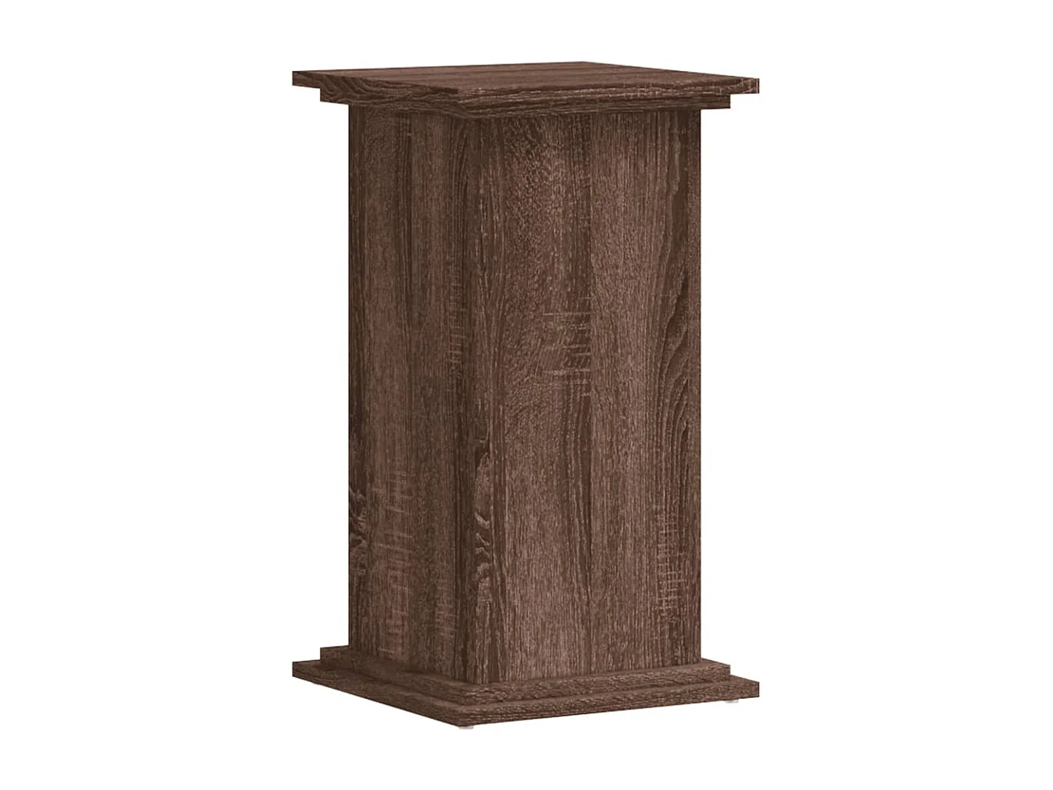 Support pour plantes chêne marron 33x33x60 cm bois d'ingénierie