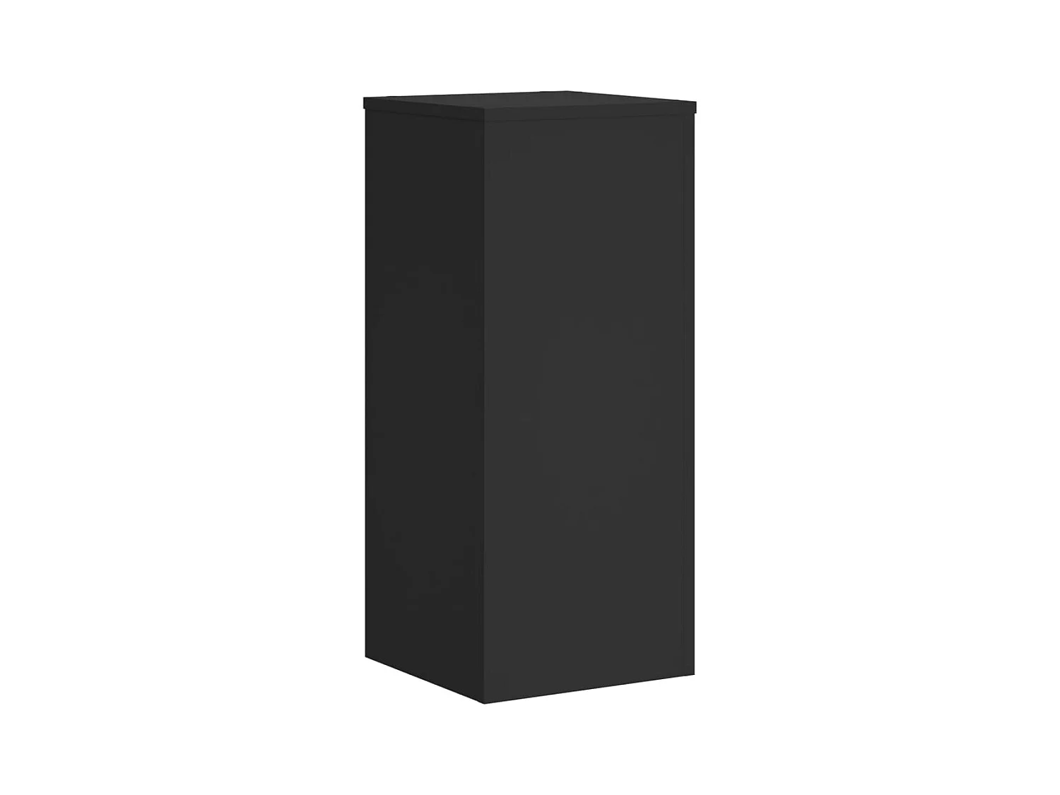 Portavasi 2 pezzi neri 30x30x70 cm in legno ingegnerizzato