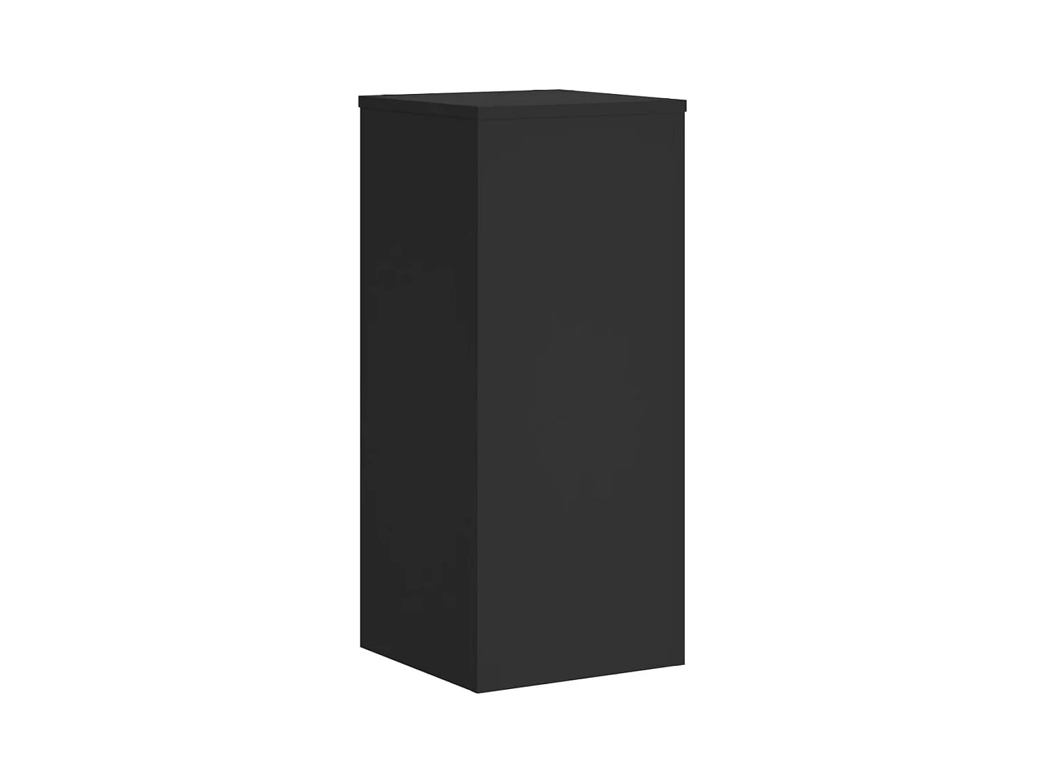 Portavasi 2 pezzi neri 30x30x70 cm in legno ingegnerizzato