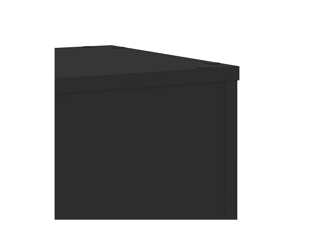 Portavasi 2 pezzi neri 30x30x70 cm in legno ingegnerizzato