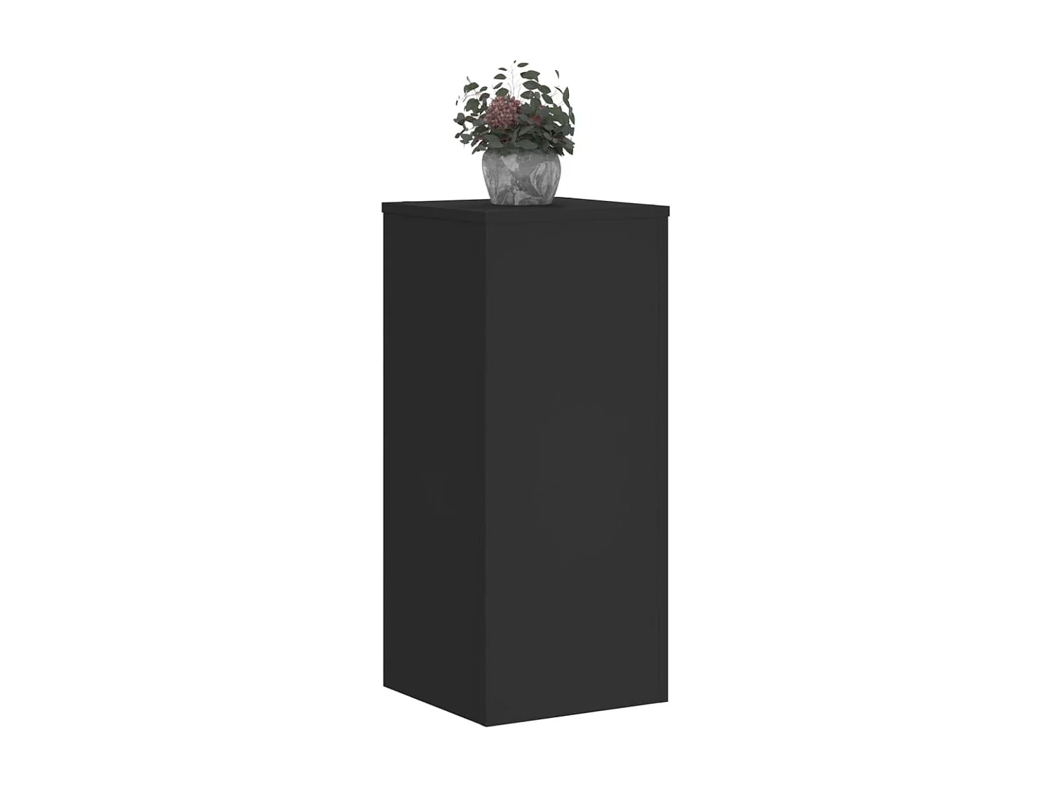 Plantenstandaards 2 stuks zwart 30x30x70 cm bewerkt hout