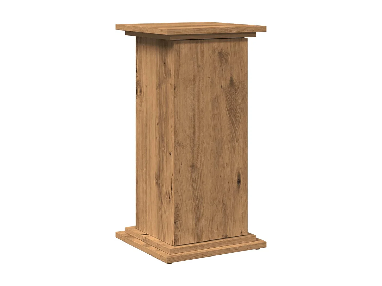 Piédestal avec rangement chêne artisanal bois d'ingénierie