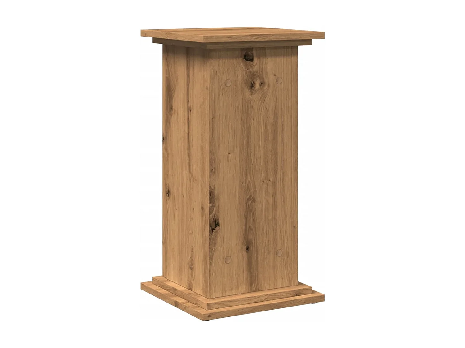 Piédestal avec rangement chêne artisanal bois d'ingénierie