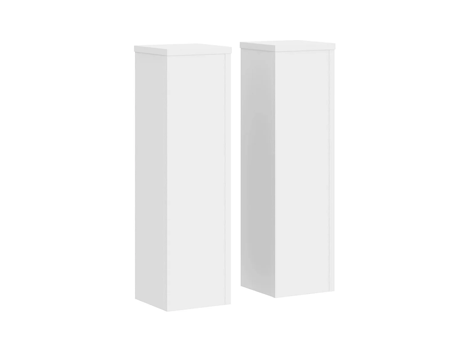 Soportes para plantas 2 piezas blanco 17x17x60 cm madera de ingeniería