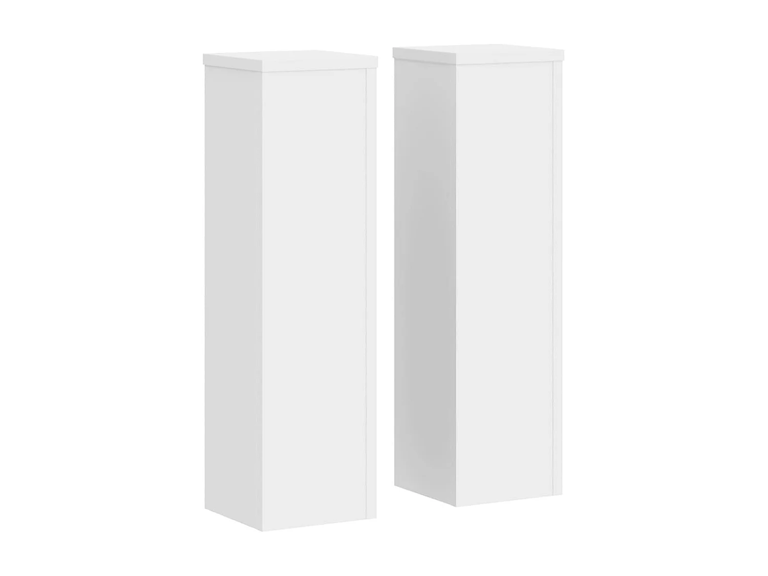 Supports pour plantes 2 pcs blanc 17x17x60 cm bois d'ingénierie