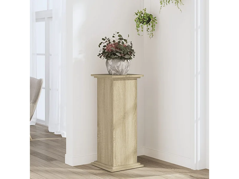 Support pour plantes chêne sonoma 33x33x80 cm bois d'ingénierie