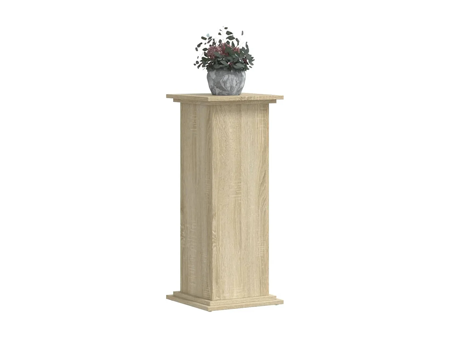 Sonoma eiken plantenstandaard 33x33x80 cm bewerkt hout