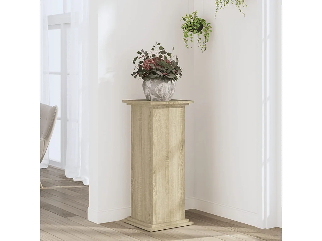 Support pour plantes chêne sonoma 33x33x80 cm bois d'ingénierie