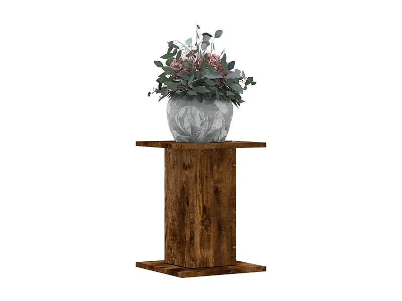 Supports pour plantes 2 pcs chêne fumé bois d'ingénierie