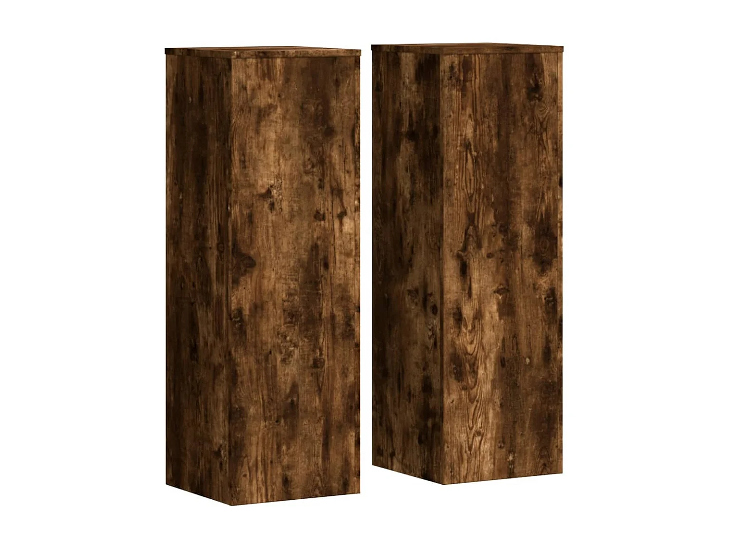 Supporti per piante 2 pezzi in legno ingegnerizzato di rovere affumicato