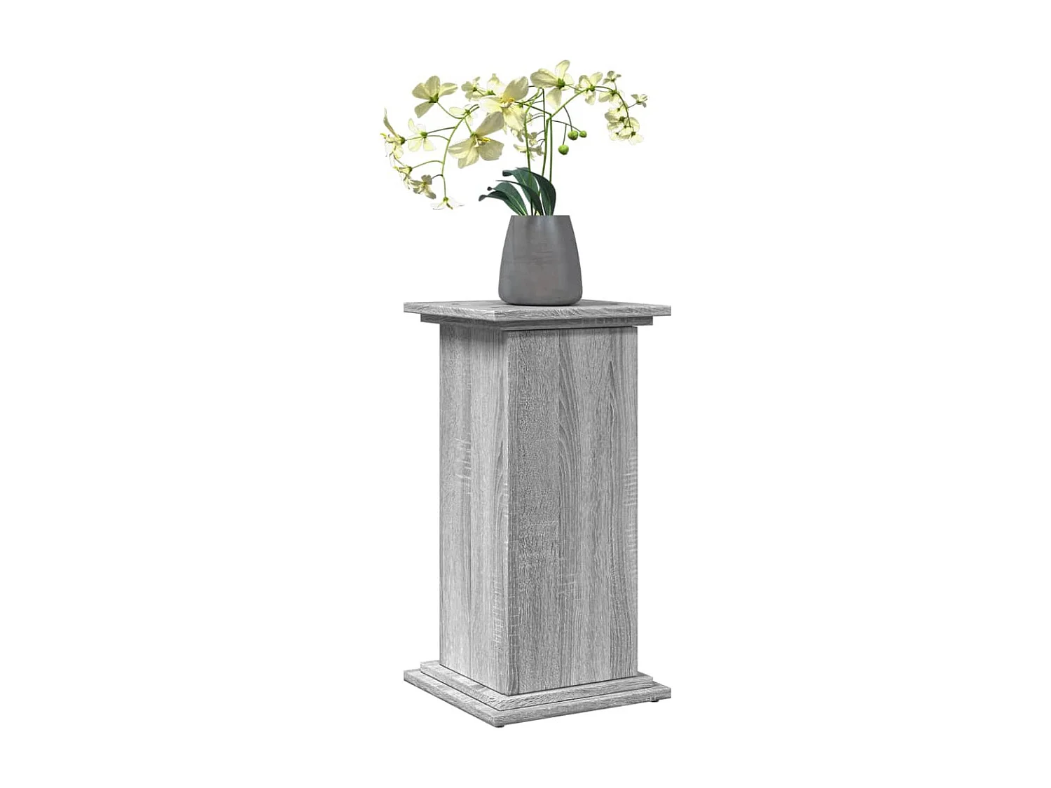 Piédestal avec rangement sonoma gris bois d'ingénierie