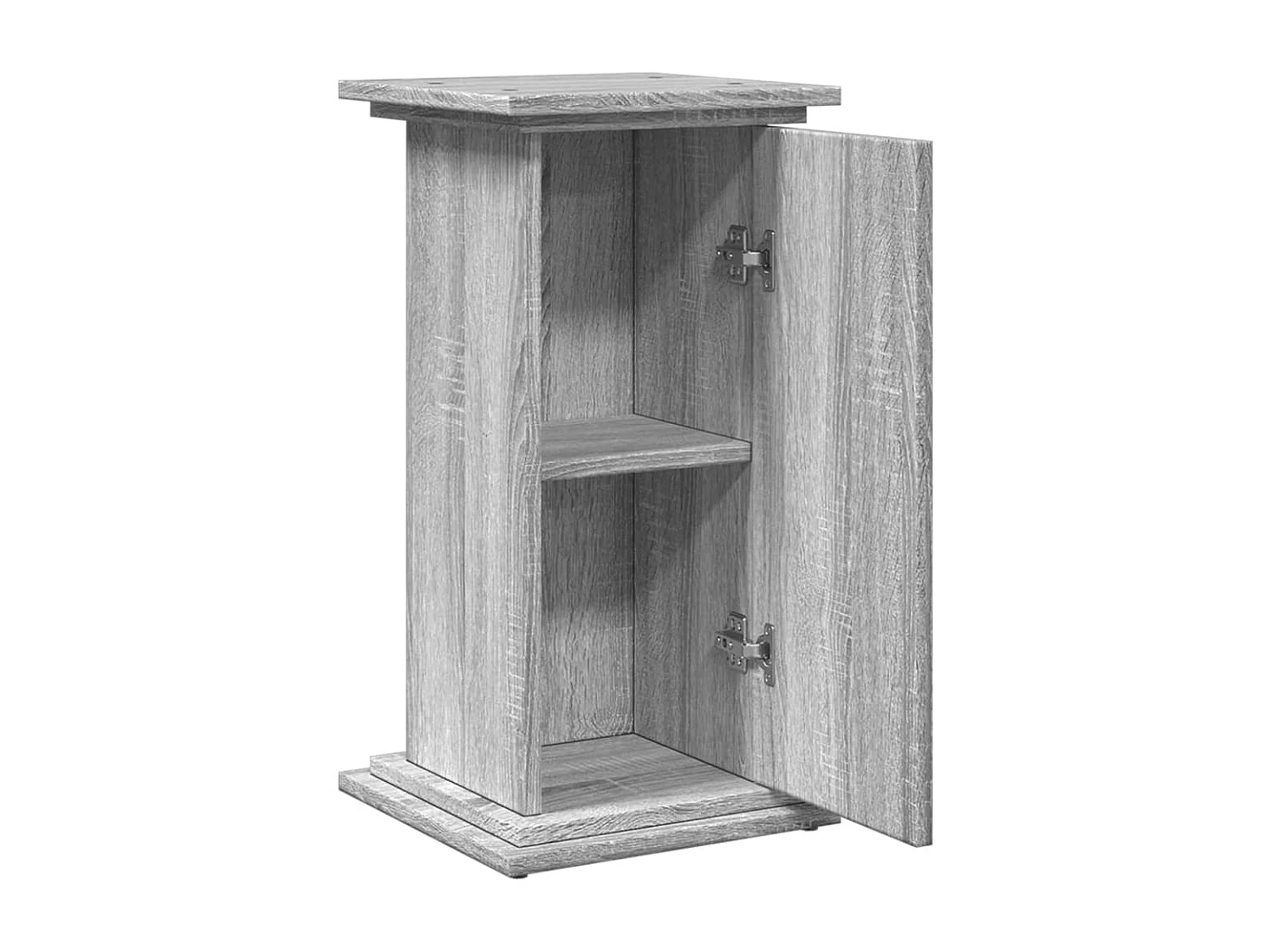 Piédestal avec rangement sonoma gris bois d'ingénierie