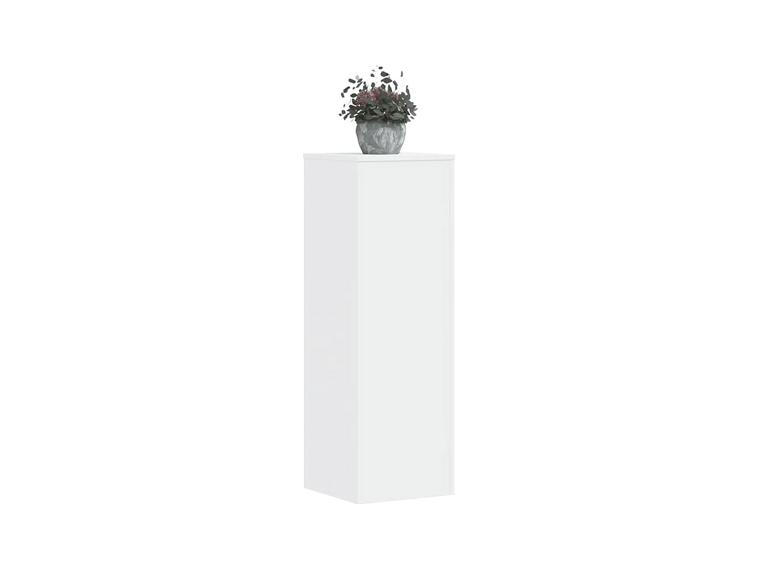 Supports pour plantes 2 pcs blanc 33x33x100cm bois d'ingénierie