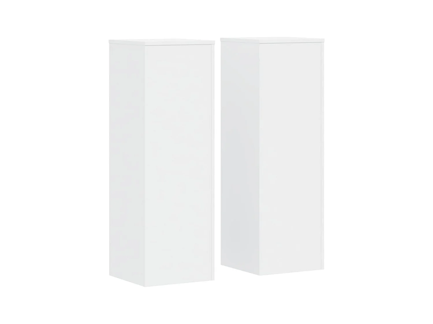 Supports pour plantes 2 pcs blanc 33x33x100cm bois d'ingénierie