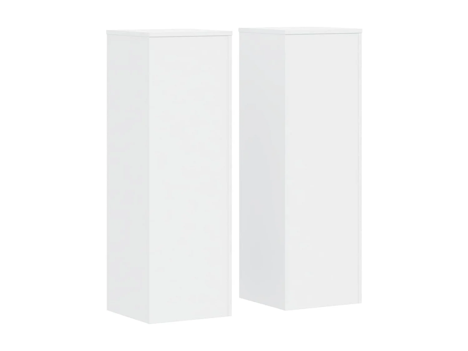 Supports pour plantes 2 pcs blanc 33x33x100cm bois d'ingénierie