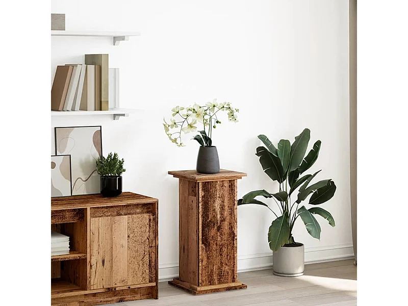 Sokkel met opbergruimte oud hout bewerkt hout